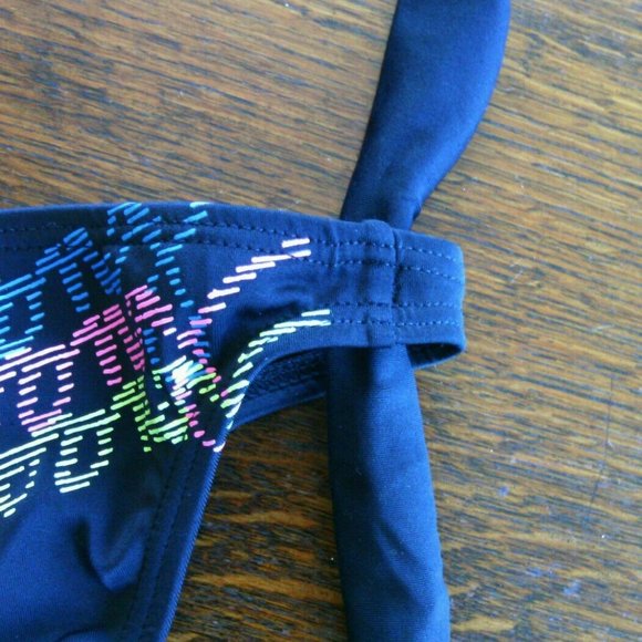 Swimwear Billabong Bikini Bottom Size Small Black Hot Lowrider Tassel Bows Women - Picture 8 of 16